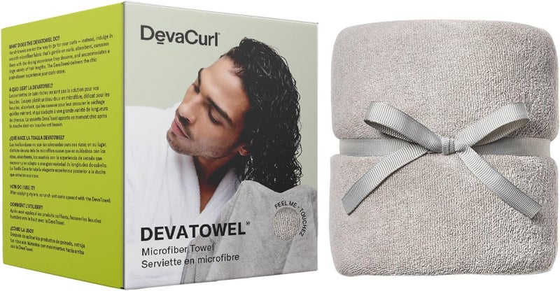 DevaCurl Microfiber Anti-Frizz Towel - Gray - Image 1