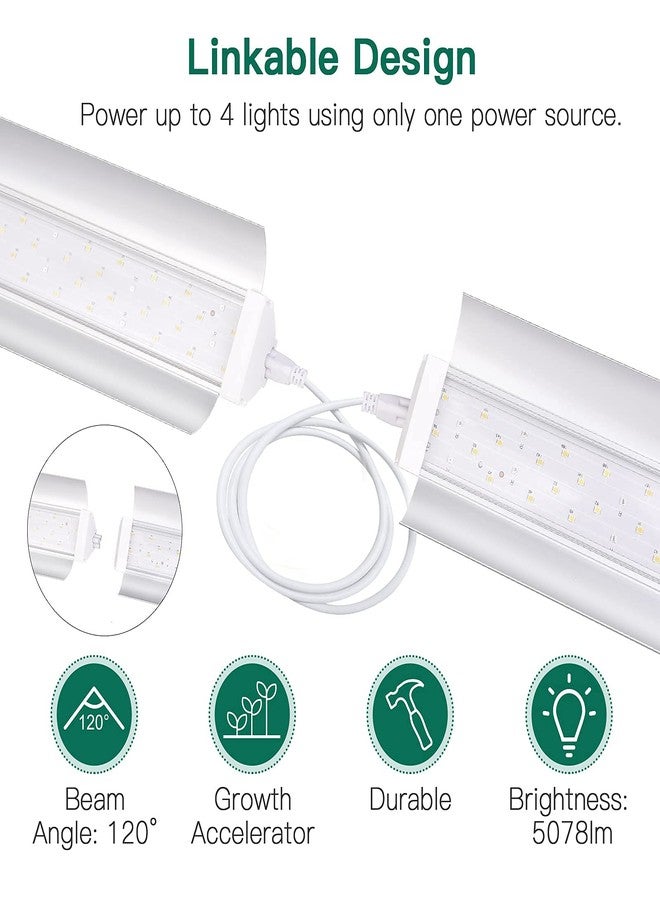 SZHLUX LED Grow Light 2FT Full Spectrum 2 Pack 80W (2×40W, 600W Equivalent) Sunlight Plant Light for Indoor Plants, Super Bright Grow Light Strips, Linkable Growing Light Fixture - Image 5