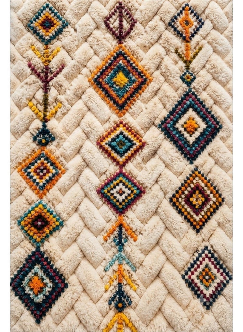 Premium 7D Carpet Alternative, Boho Tribal Design with 3D Visual Effect, Washable & Anti-Slip - Size 180x280 cm - Image 3