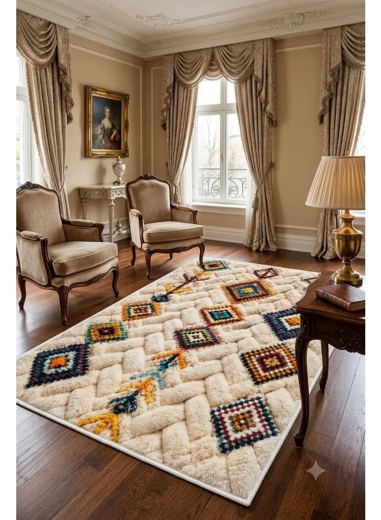 Premium 7D Carpet Alternative, Boho Tribal Design with 3D Visual Effect, Washable & Anti-Slip - Size 180x280 cm - Image 2