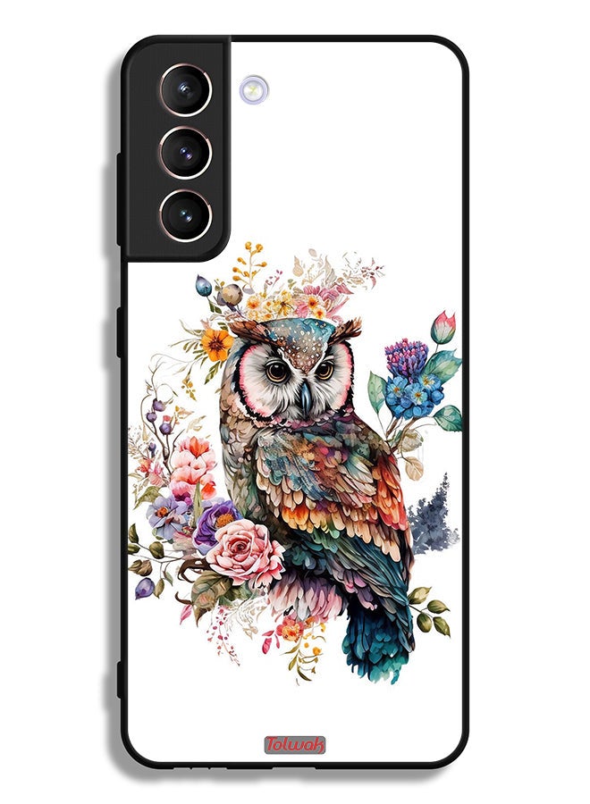 Tolwak Samsung Galaxy S21 Plus 5G Protective Case Cover Owl Abstract Art - Image 3