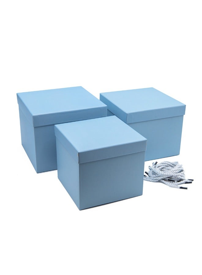 Gulf Flowers Flower Box 22x22xH18 – Elegant Square Decorative Gift Box for Displaying Bouquets 