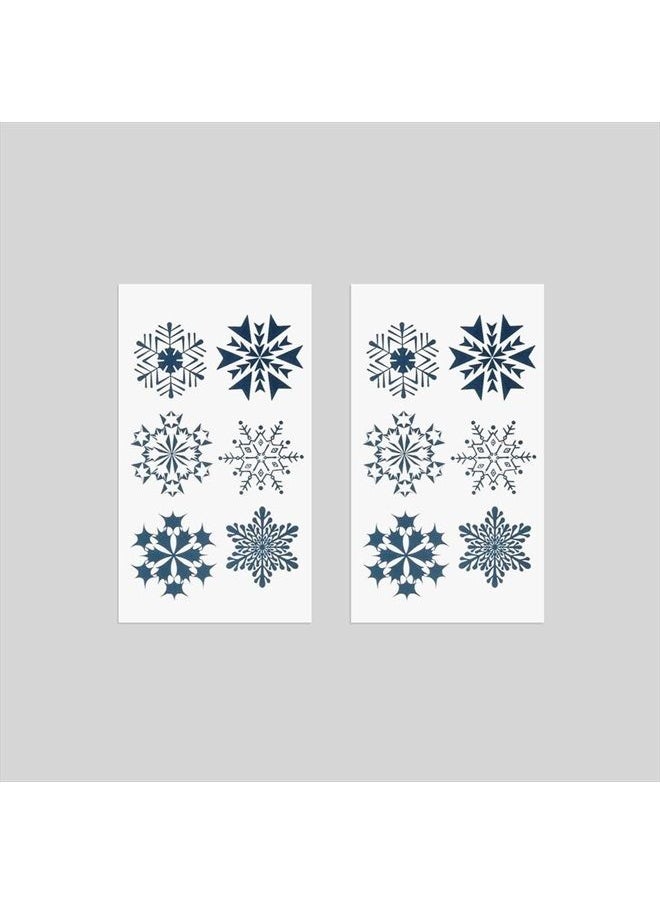 Oottati Small Cute Temporary Tattoo Snowflake Totem (Set of 2)  - Image 4