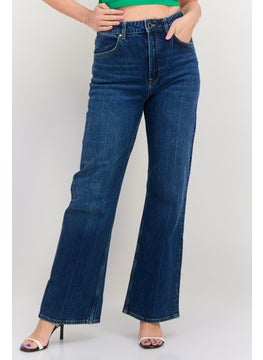 GANT Women Regular Fit Washed Stretchable Flare Jeans, Mid Blue  - Image 1