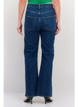 GANT Women Regular Fit Washed Stretchable Flare Jeans, Mid Blue  - Image 2