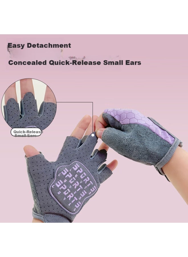 Ousen Kids Cycling Gloves Sports Non-slip Half-finger Gloves For Monkey Bars, Rock Climbing, Outdoor Sports, Biking Boys And Girls - Image 2