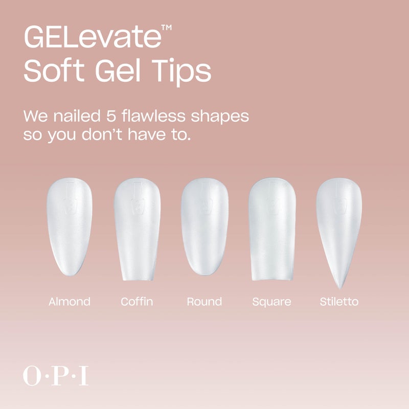OPI GELevate Soft Gel, Nail Tips | Almond Shape Extensions | Flexible & Natural Fit | 1 Box with 16 Sizes - Image 3