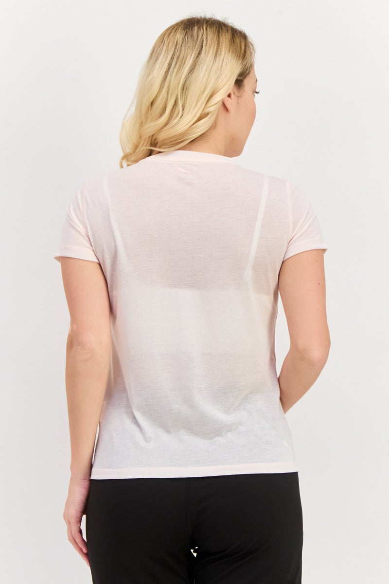 PUMA Women Sportswear Fit Short Sleeve Training Top, Peach - Image 3