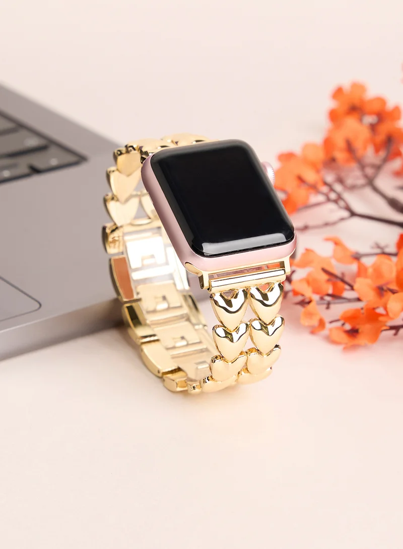 COCONUT LANE Hearts Chain Apple Watch Strap 38/40