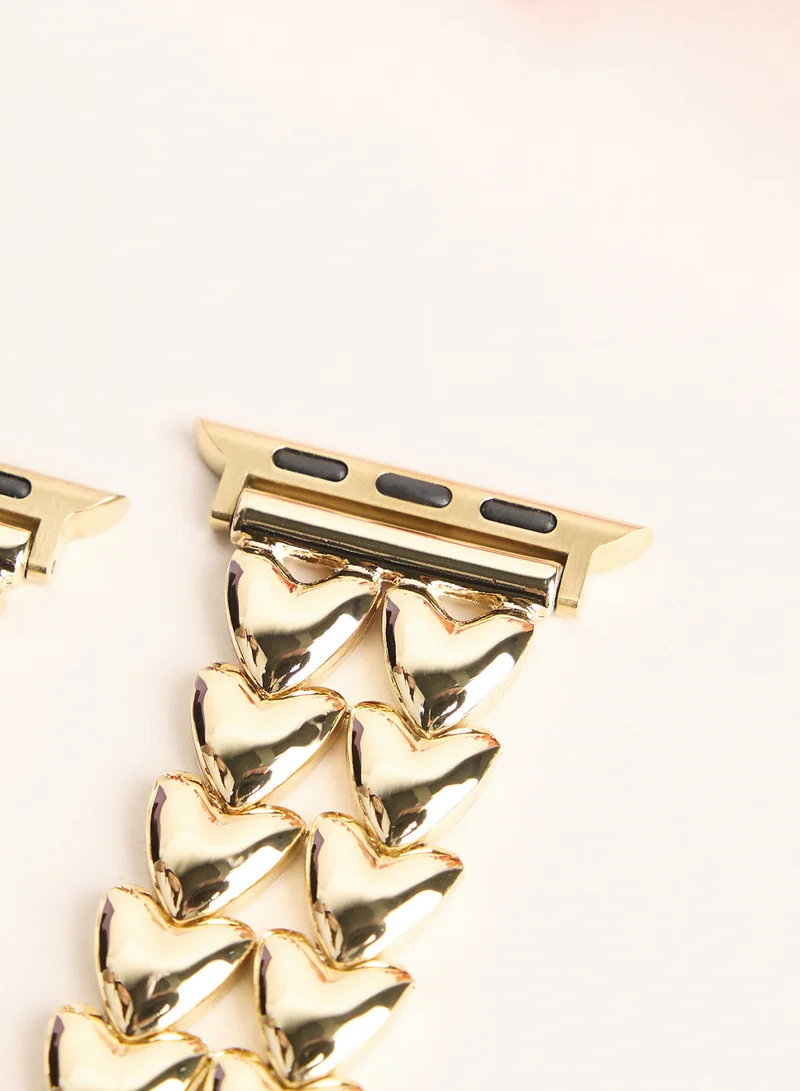 COCONUT LANE Hearts Chain Apple Watch Strap 38/40