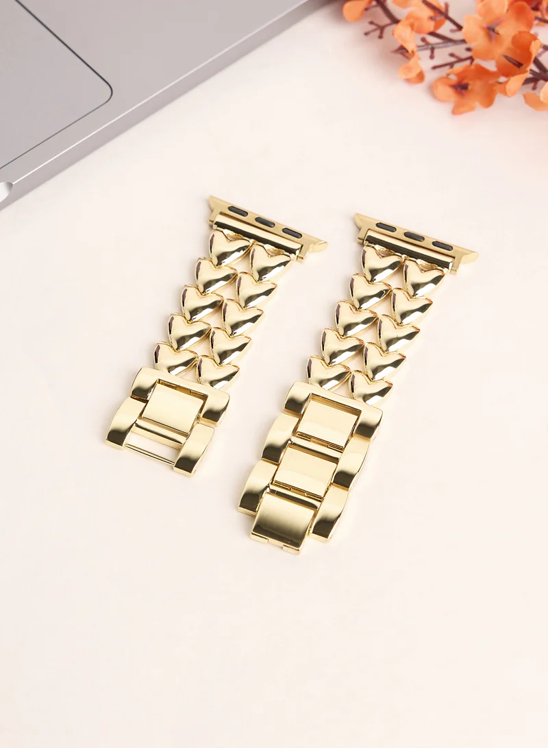 COCONUT LANE Hearts Chain Apple Watch Strap 38/40