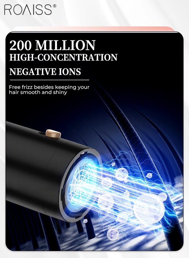 رويس فرشاة مجفف الشعر متعددة الوظائف 6 في 1، رأس تصفيف قابل للاستبدال، مشط هواء ساخن قابل للطي سريع التسخين، لطيف وغير ضار بالشعر، مناسب لجميع تسريحات الشعر - Image 5