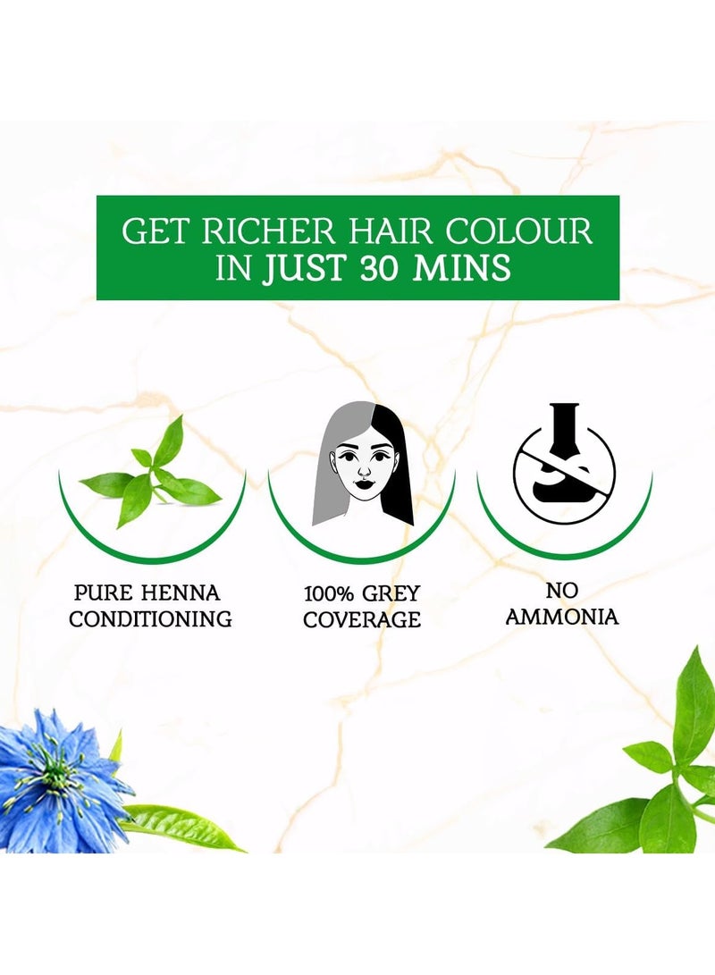Vatika Naturals Henna Hair Color, And Blackseed ( Natural Black no.1 )- 60 gm - Image 3