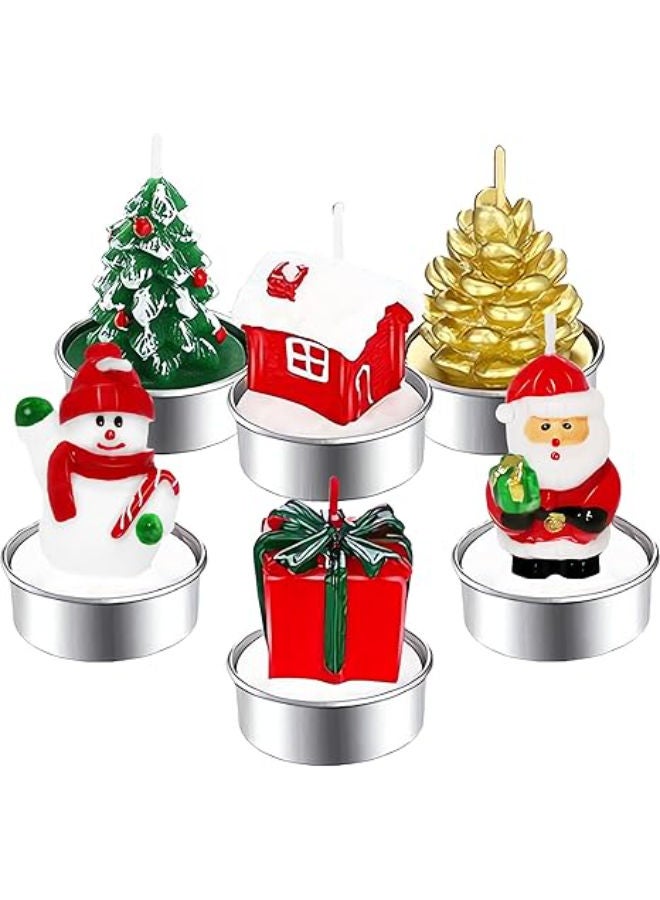 مجموعة من 6 شموع عيد الميلاد - Image 1