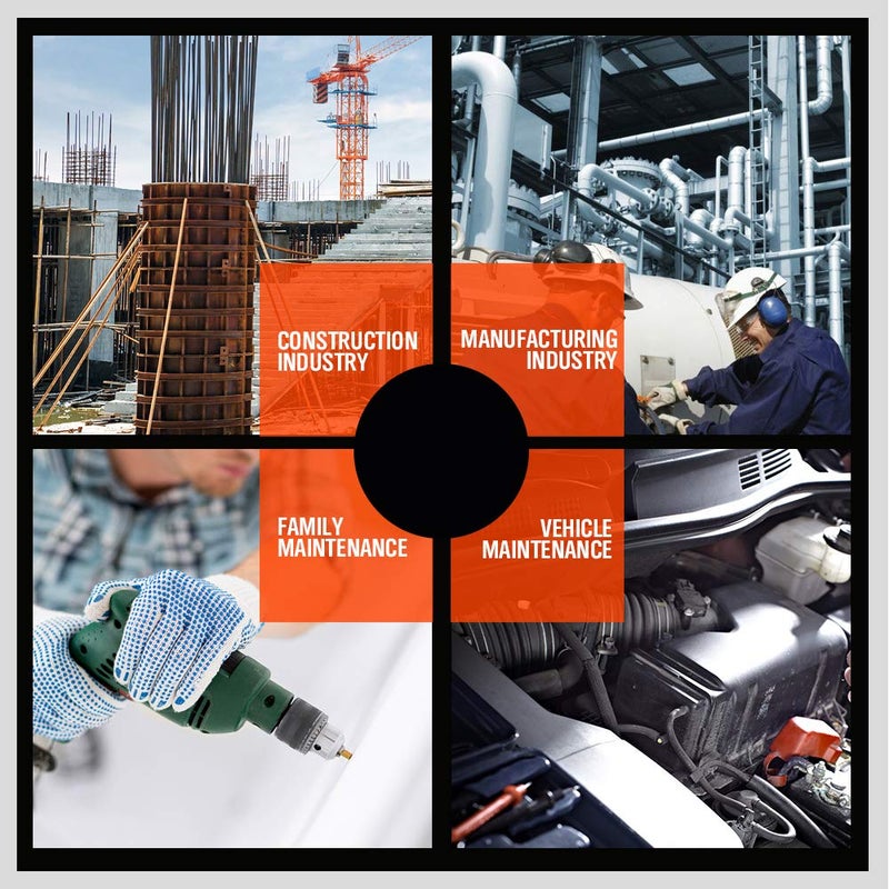 HORUSDY 8-Piece Impact Sockets Adapter Sets, Hex Shank 1/4" 3/8" 1/2" - Image 5