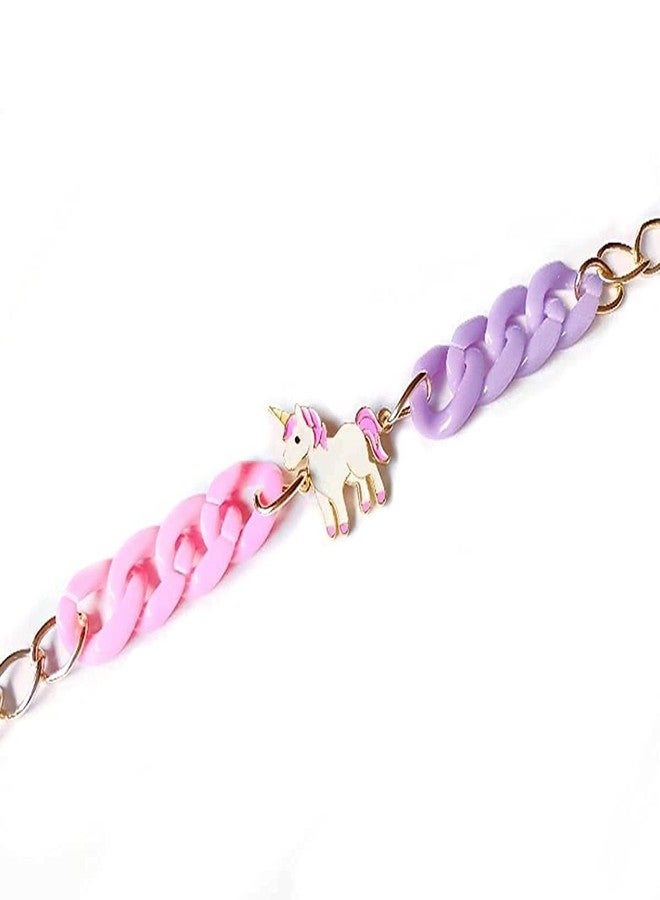 ANISHOP colorful adjustable size unicorn Bracelet for girls - Image 2