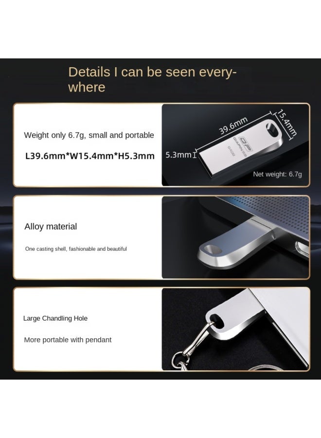 وحدة USB محمولة للسيارة USB 2.0 قرص مصغّر USB 3.0 معدني - Image 3