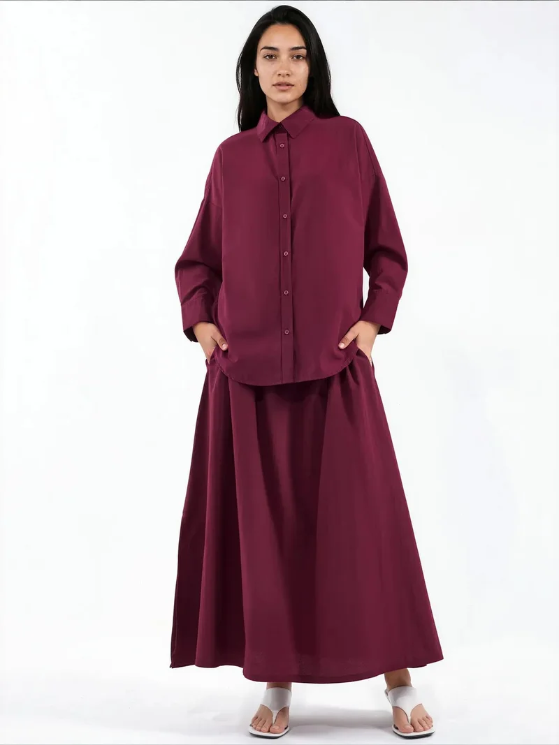 Jennyfer Cotton Viscose Linen Two-Piece Coord