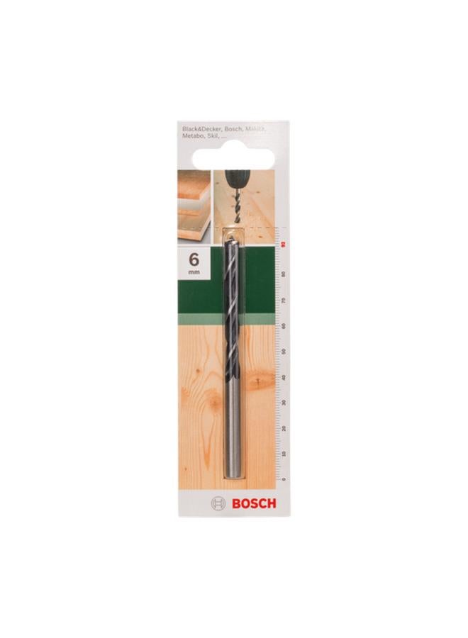 BOSCH Wood Brad Point Drill Bit Black and Silver 6 x 92mm JE2 609 255 203  - Image 1