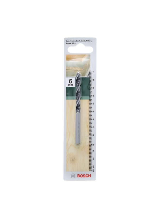 BOSCH Wood Brad Point Drill Bit Black and Silver 6 x 92mm JE2 609 255 203  - Image 2