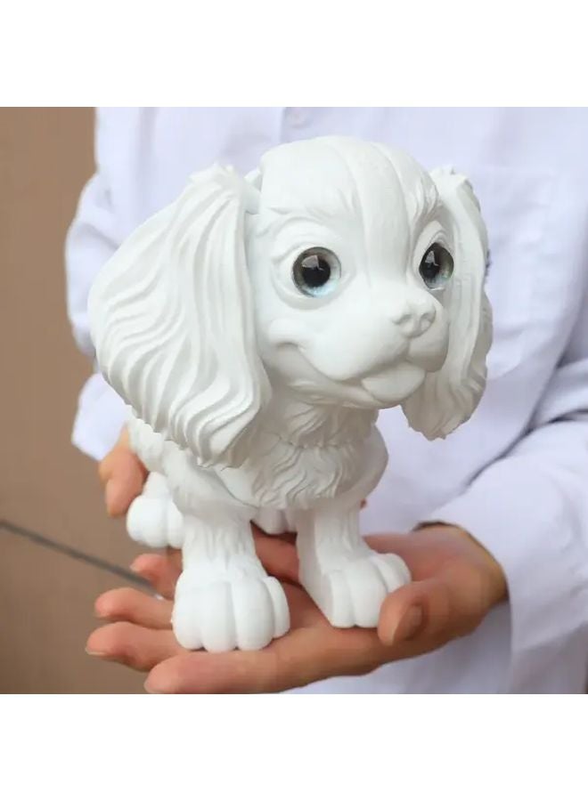 Blue Small 3D Printed Poodle Dog Figurine Collectible Statue Christmas Gift - Image 2