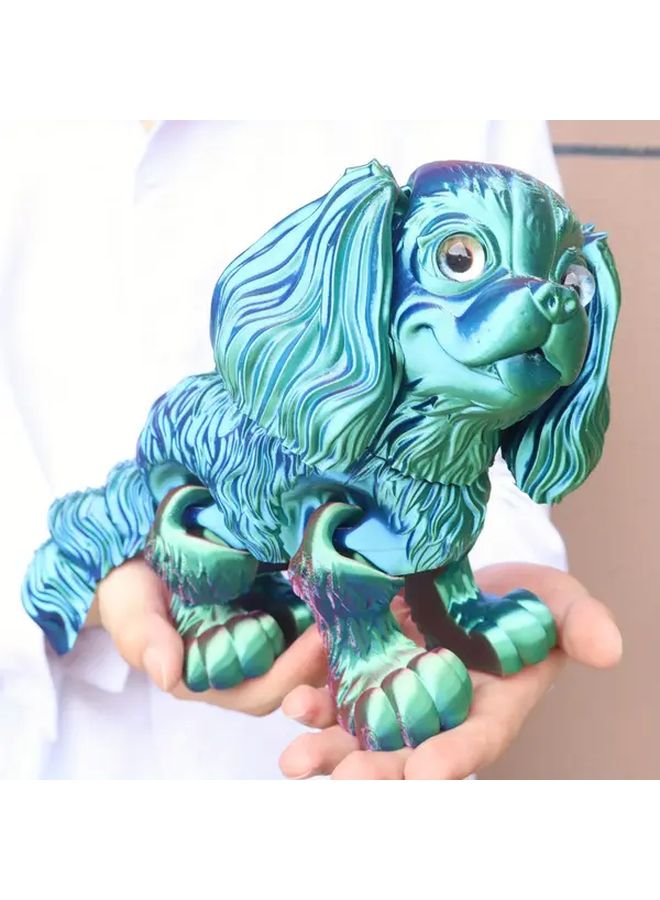 Blue Small 3D Printed Poodle Dog Figurine Collectible Statue Christmas Gift - Image 4