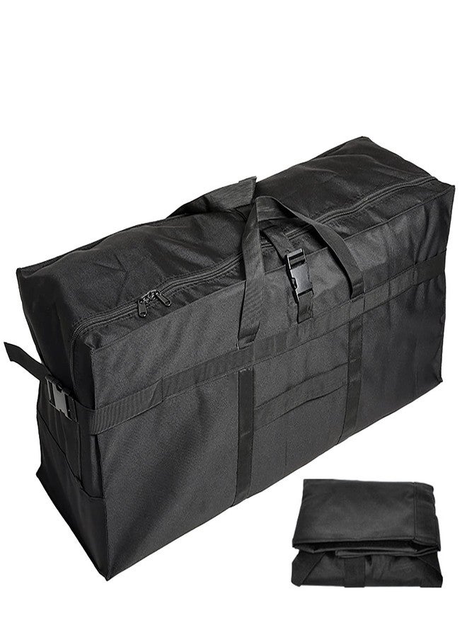AUGUR Long Travel Duffle Bag,Foldable Extra Large Duffel Bags,Carry on Travel Bag For Camping/Moving Boxes/Tent/Surfboards/Photography Equipment Storage Bag (197 Liter, Black) - Image 1