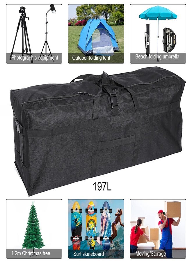 AUGUR Long Travel Duffle Bag,Foldable Extra Large Duffel Bags,Carry on Travel Bag For Camping/Moving Boxes/Tent/Surfboards/Photography Equipment Storage Bag (197 Liter, Black) - Image 3