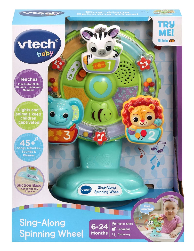 Vtech - Sing-A-Long Spinning wheel - Multicolour | Features 10 happy melodies, 4 sing-along songs and lots of spinning!| Suitbale ages 6m + up - Image 2