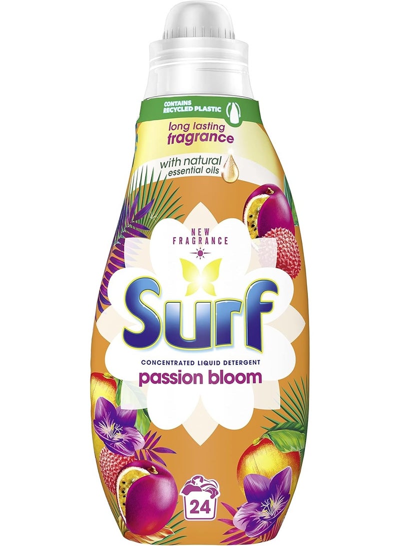 Surf Passion Bloom infused with natural essential oils Concentrated Liquid Laundry Detergent leaves fabrics clean and fresh for longer 24 washes - Image 1