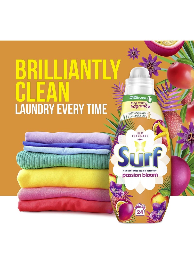 Surf Passion Bloom infused with natural essential oils Concentrated Liquid Laundry Detergent leaves fabrics clean and fresh for longer 24 washes - Image 2