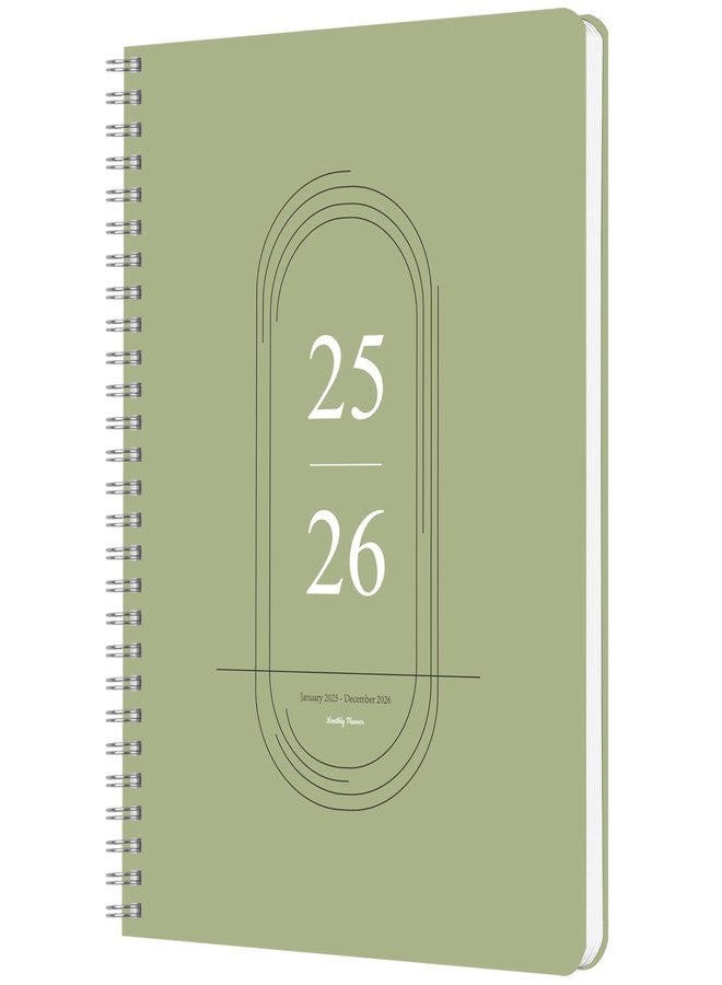 KAICN Monthly Planner 2026, Calendar 12 Months Planner with Flexible PVC Cover for Home,School and Office Work, 7" x 9", Jan 2026 - Dec 2026-Green - Image 1