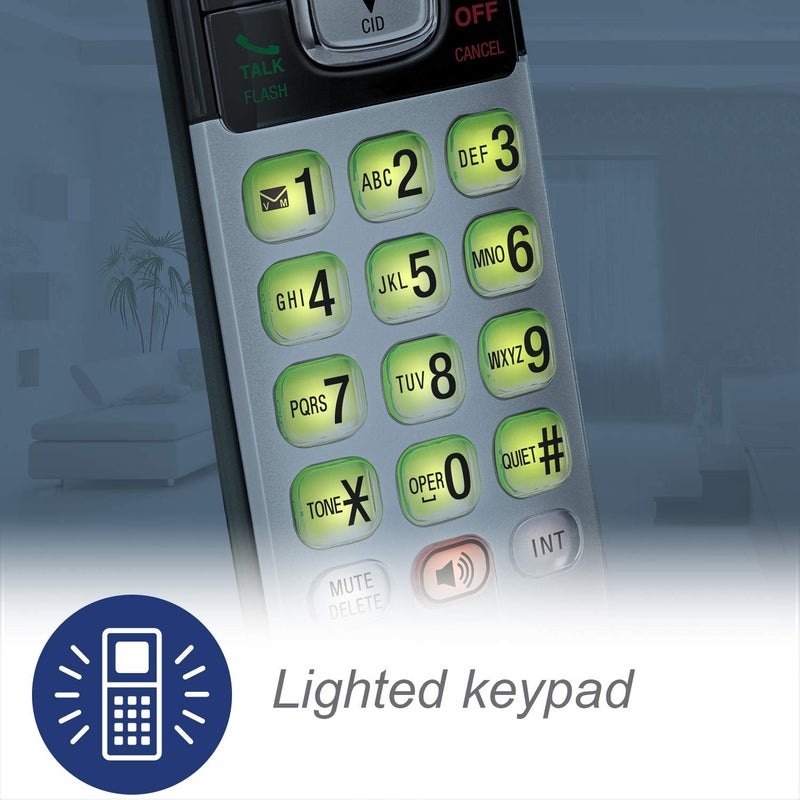 VTech CS6719-2 2-Handset Cordless Phone with Caller ID/Call Waiting, Handset Intercom & Backlit Display/Keypad, Silver - Image 3