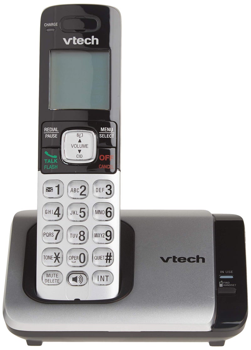 VTech CS6719-2 2-Handset Cordless Phone with Caller ID/Call Waiting, Handset Intercom & Backlit Display/Keypad, Silver - Image 2