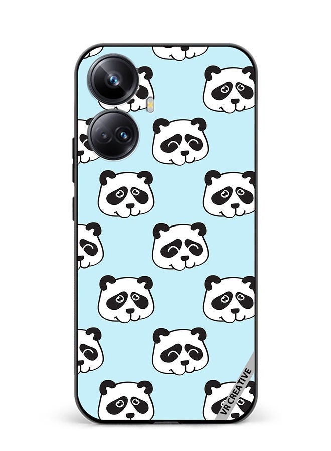 VR CREATIVE Protective Case Cover For Realme 10 Pro Plus Funny Heads In Panda Style Design Multicolour - Image 1