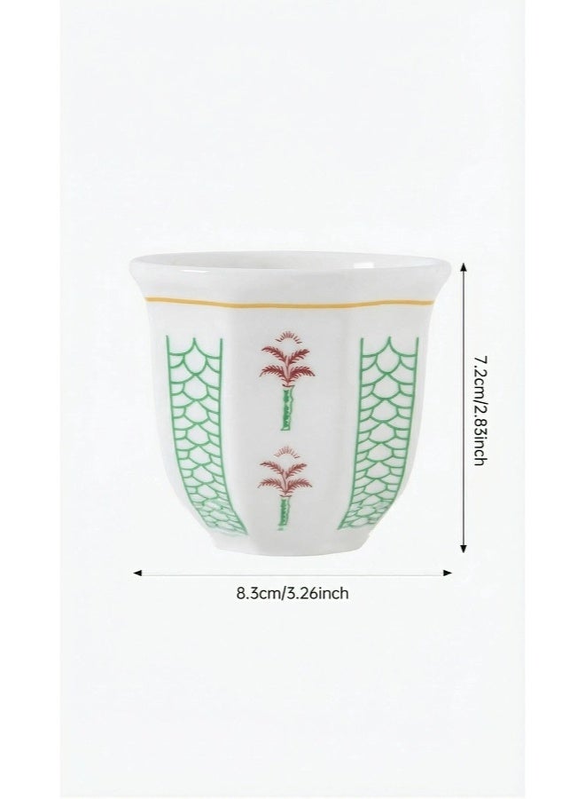 Espresso Cup Arabic Coffee Cup Mug Ceramic Coffee Cup Teacup for Turkish Tea, Latte, Cappuccino 180mL - Image 3