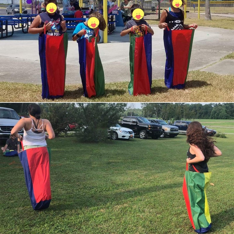 CWLAKON Outdoor Games, Potato Sack Race Bags for Kids Adults, Egg Spoon Relay Race, 3 Legged Race Bands, Birthday Party, Field Day Family Reunion Carnival Outside Yard Lawn Easter Fall Festival Games - Image 2