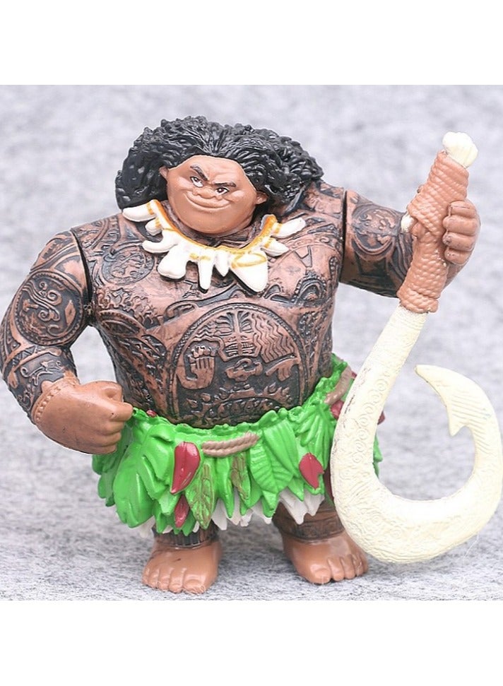 5pc 6-12cm Moana Princess Maui Chief Tui Tala Heihei Pua Action Figure Brinquedo Toys - Image 5