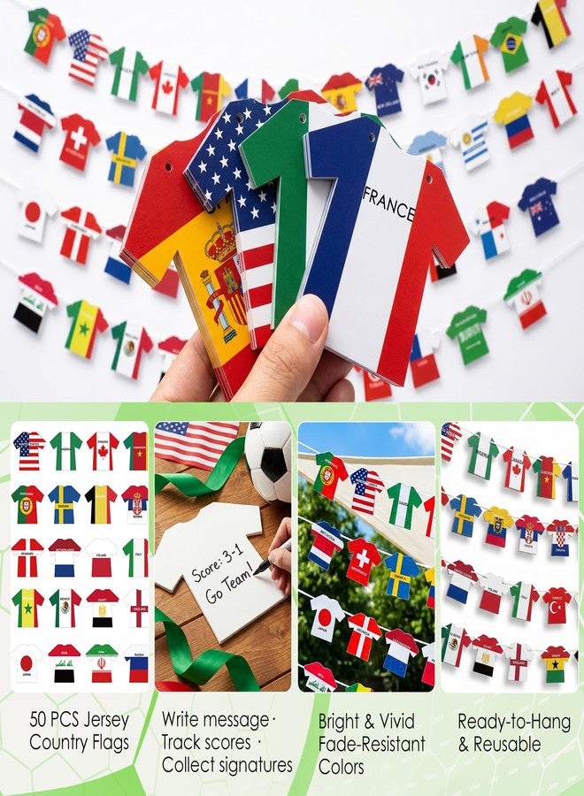 راية أعلام كأس العالم لكرة القدم 2026، 50 قطعة، أعلام دول دولية، زينة لكأس العالم، منتجات ترويجية للحفلات الرياضية والاحتفالات الأولمبية - Image 2