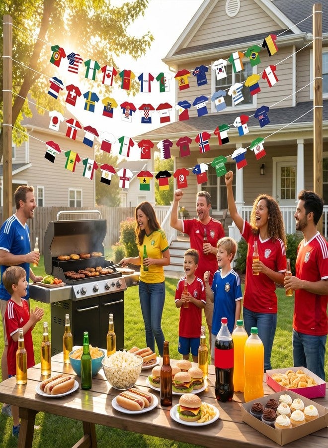 راية أعلام كأس العالم لكرة القدم 2026، 50 قطعة، أعلام دول دولية، زينة لكأس العالم، منتجات ترويجية للحفلات الرياضية والاحتفالات الأولمبية - Image 5