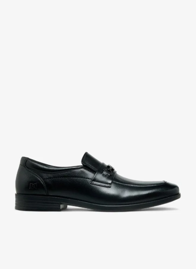 DUCHINI Black Men Metal Accent Leather Loafers for Men | Best Price UAE