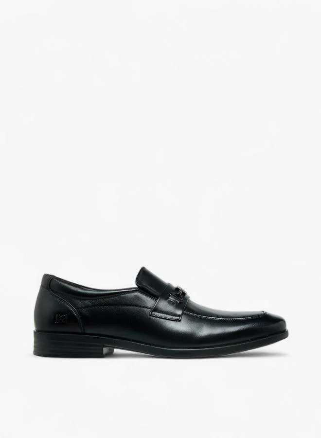 Duchini Black Men Metal Accent Leather Loafers for Men | Best Price UAE
