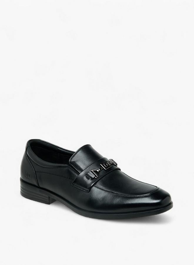 DUCHINI Men Metal Accent Leather Loafers - Image 2