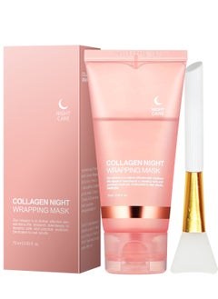 Medicube Collagen Night Wrapping Peel Off Facial Mask - Overnight Sleeping Mask For Elasticity & Hydration Care, Reduces Sagging & Dullness - Collagen Extract For Radiant Skin  - Image 1