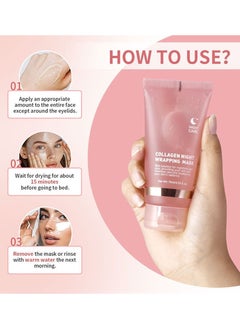 Medicube Collagen Night Wrapping Peel Off Facial Mask - Overnight Sleeping Mask For Elasticity & Hydration Care, Reduces Sagging & Dullness - Collagen Extract For Radiant Skin  - Image 2