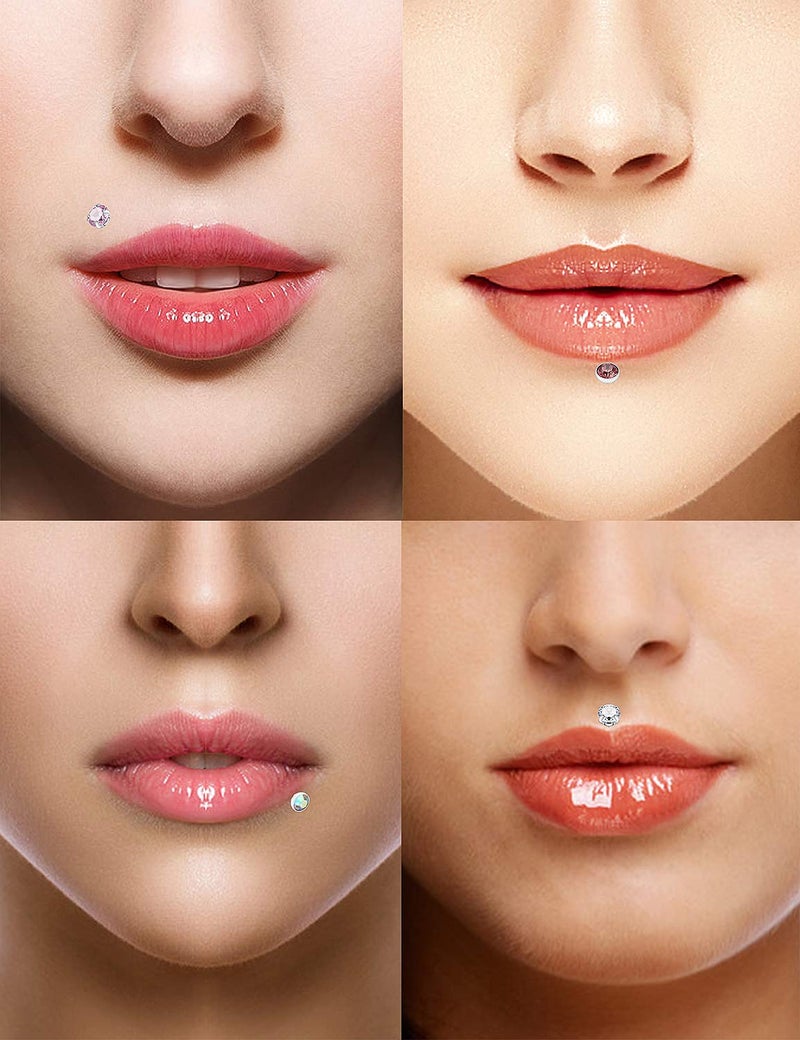 SCERRING 16g Lip Rings Labret Monroe Lip Rings Nail Tragus Helix Cartilage Earrings Studs Ring Medusa Piercing Jewelry Retainer 10mm 48PCS - Image 3