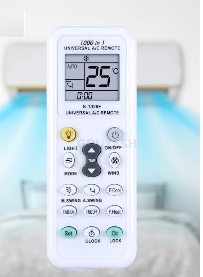 ELTRAZONE Universal 1000 in 1 K-1028E Wireless Air Conditioner Remote Control | AC Digital LCD | Compatible with Most Air Conditioner Brands - Image 1