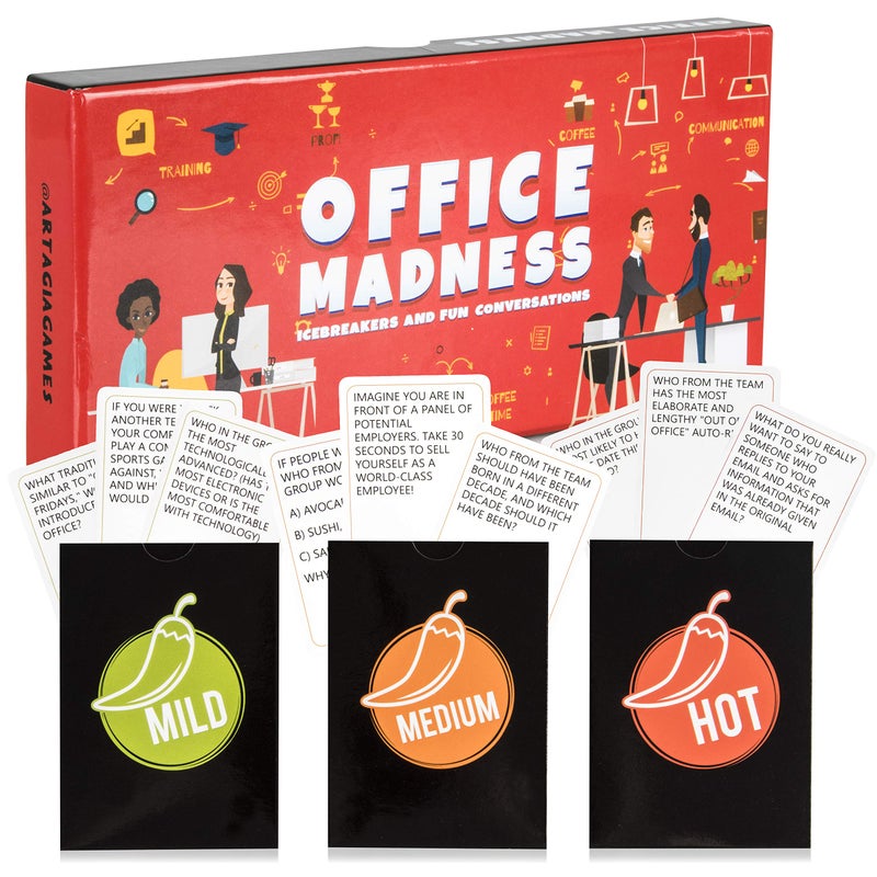 ARTAGIA لعبة بناء الفريق مع 150 كسر جليد وأسئلة مضحكة | لعبة مكتبية مضحكة 3 في 1 وبداية محادثة | مثالية لحفلة مكتبية أو استراحة شركات - Image 2