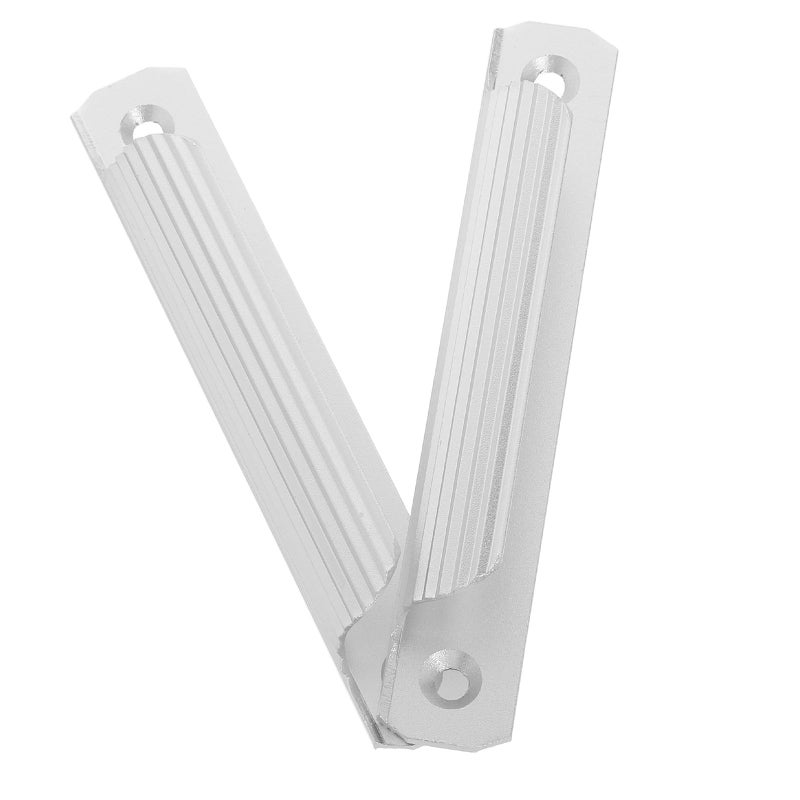 Aluminum Alloy Sliding Door Handle 2pcs Silver Finish Universal Fit for Cabinets Drawers Closet - Image 2