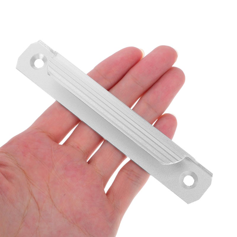 Aluminum Alloy Sliding Door Handle 2pcs Silver Finish Universal Fit for Cabinets Drawers Closet - Image 5